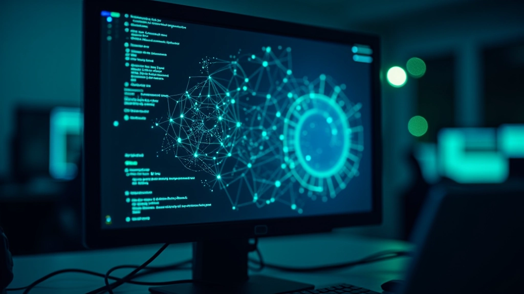 Visualizzazione di dati e pacchetti di rete che fluiscono attraverso lo schermo, rappresentazione tecnica della connessione internet